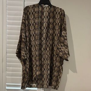ADORA Brown Snake Print Top